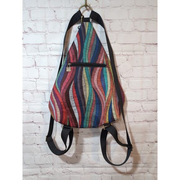 Black Butterfly Brand Abstract Multicolor Lightweight Backpack NWOT Festival - Picture 5 of 8